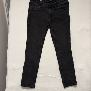 STONE FALCON‎ Men's Denim Jeans, Slim Fit STRETCH, BLACK-Wash, 34x30 **SEE PICS